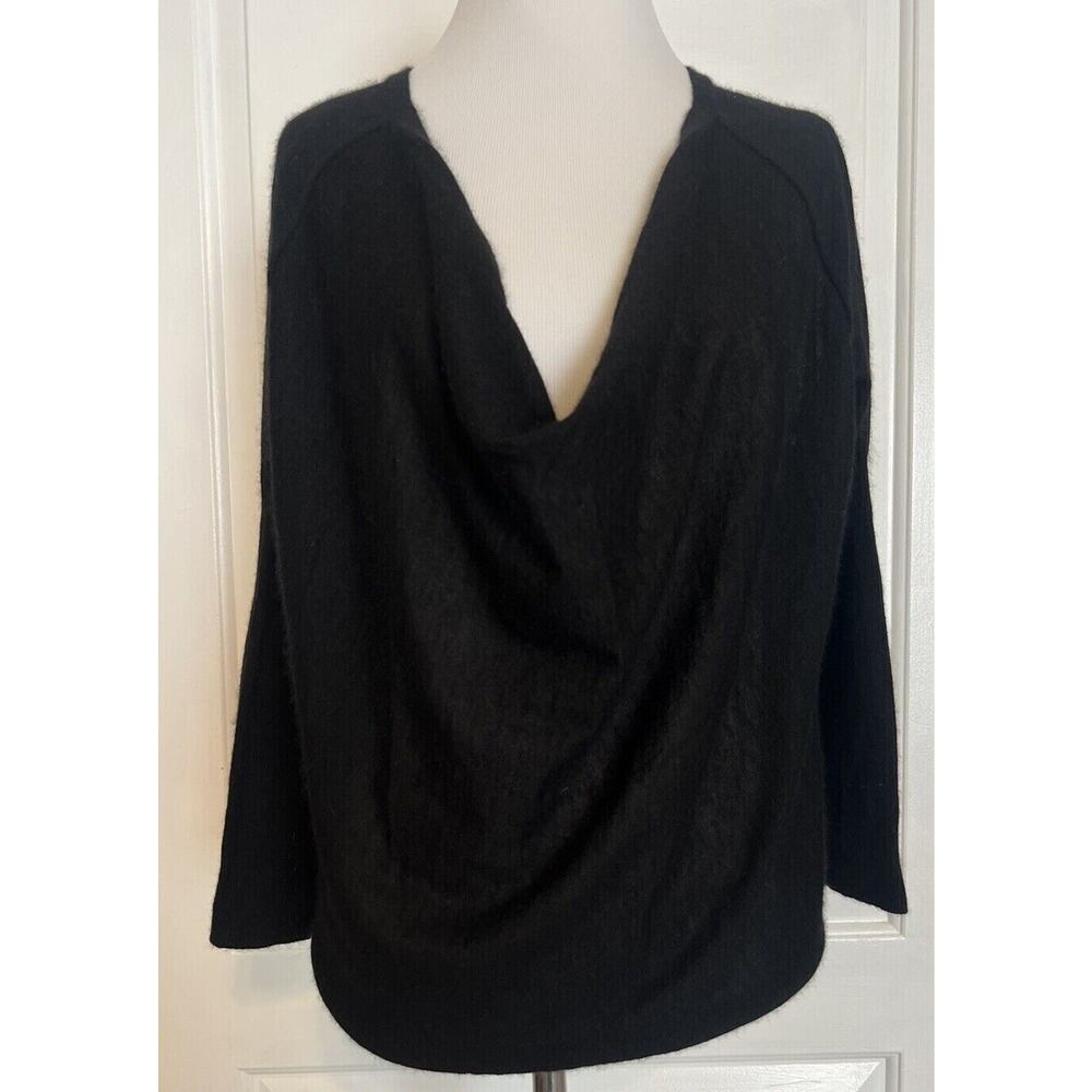 CO-OP Barneys New York 100% Cashmere Lightweight Drape Neck Sweater Designer L